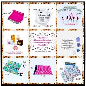 Boutique Shipping Cello~Poly Bag’s Bundle 196pc starter package⭐️100~Stickers 🆕
